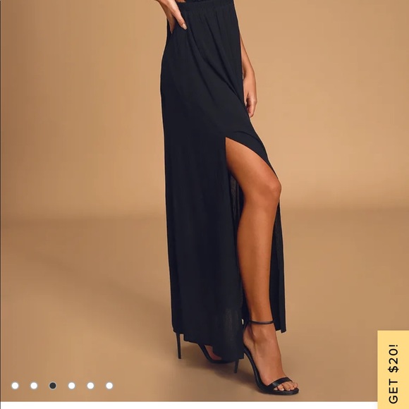 Lulus Lost in Paradise Black Maxi Dress - Picture 3 of 8